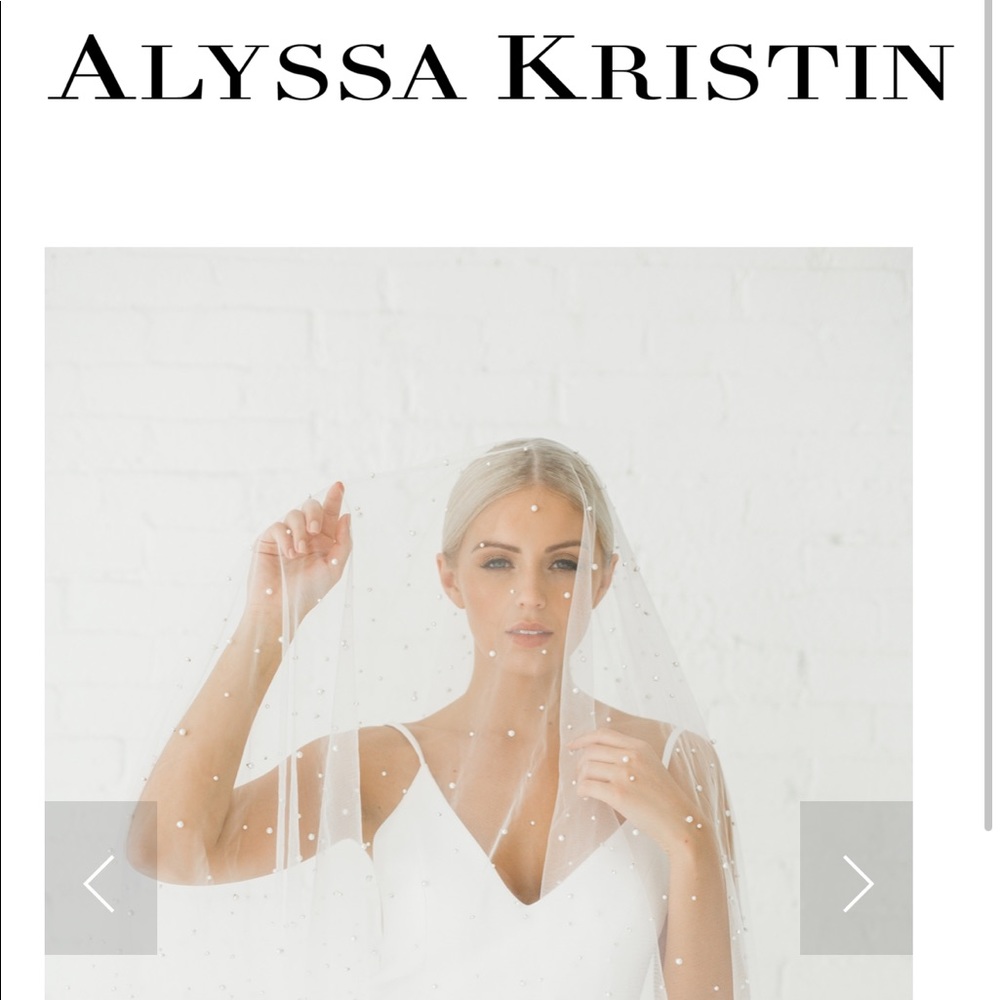 Alyssa Kristin glitter cathedral veil